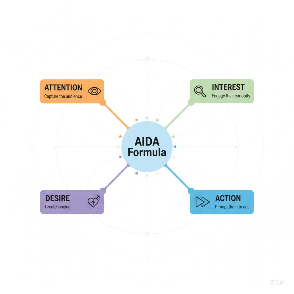 Formula AIDA (Attention, Interest, Desire, Action) SOCIAL MEDIA FANO